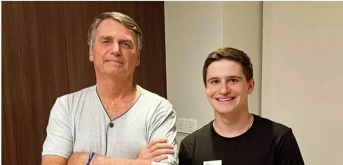 lucas Pavanato e Jair Bolsonaro