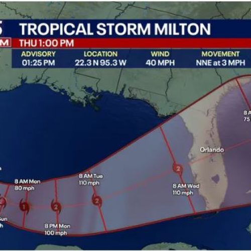 A tempestade tropical Milton no Golfo do México provavelmente trará chuvas torrenciais, inundações e tempestades para a Flórida: NHC